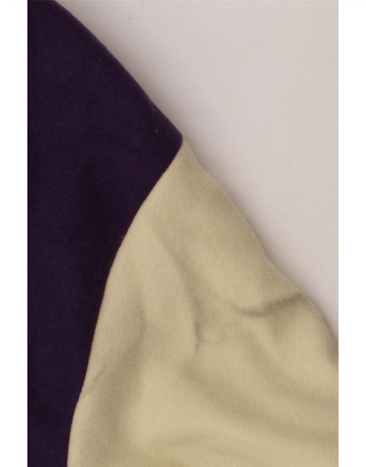 Jachetă Varsity cu grafică ZARA pentru bărbați UK 38 Poliester color bloc de culoare violet mediu