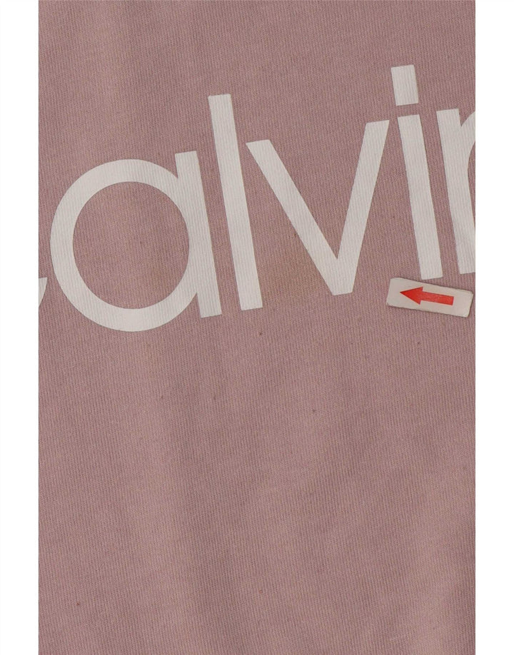 Pulover Calvin Klein pentru femei, cu grafic supradimensionat, UK 14, roz mediu