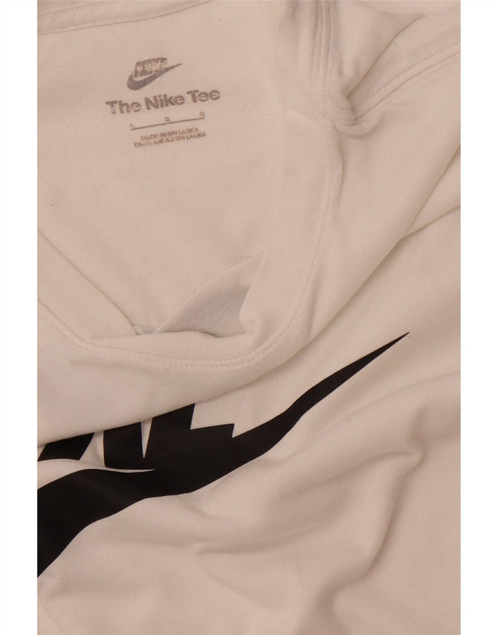 Tricou grafic pentru bărbați NIKE Top mare alb