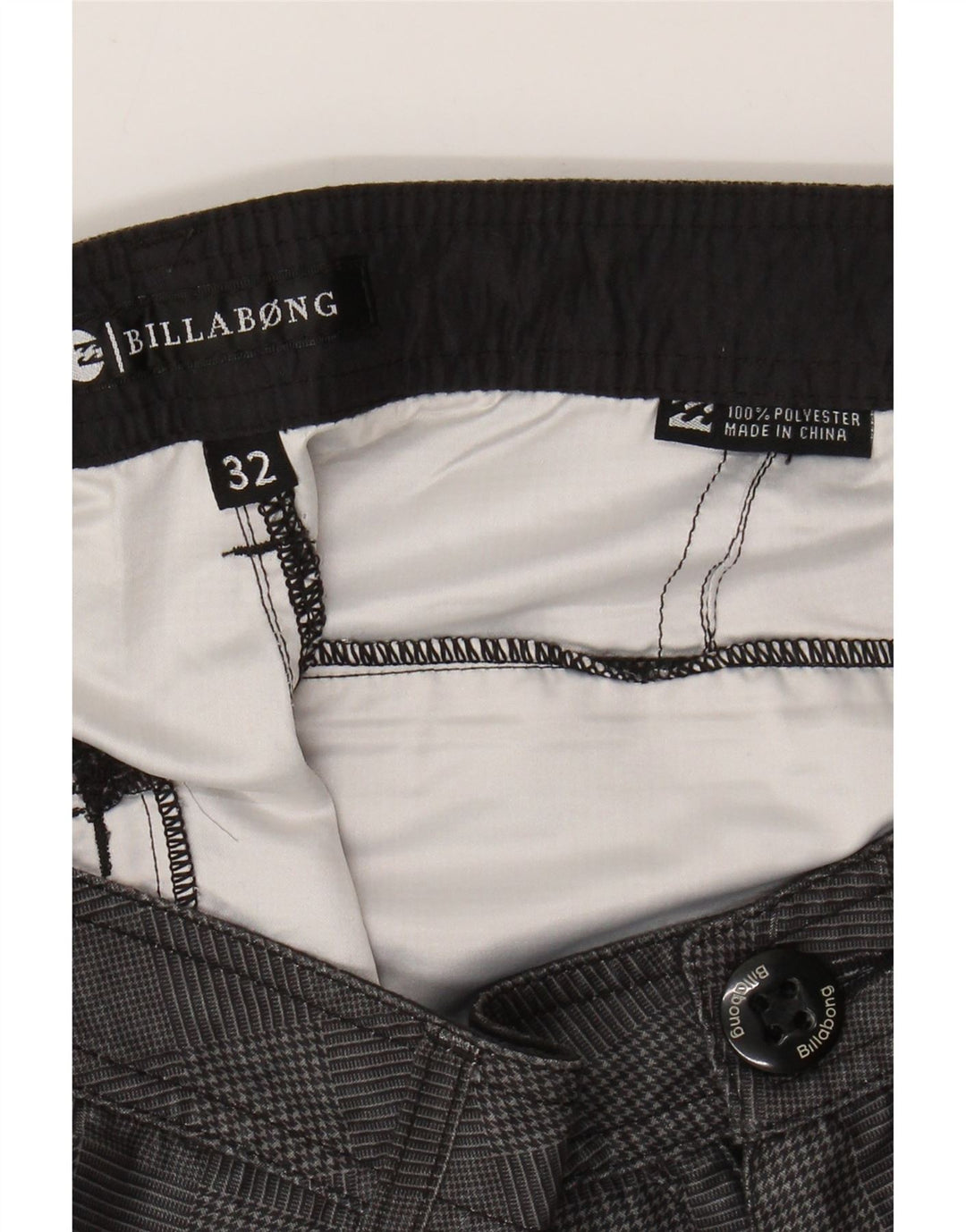 Pantaloni scurți chino BILLABONG pentru bărbați W32 Poliester cu picior de găin mediu gri