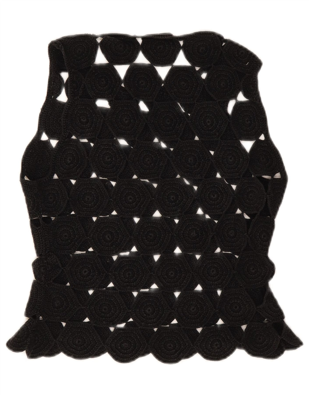 Max & Co. Crop Top Crochet fără mâneci pentru femei UK 10 Small Black