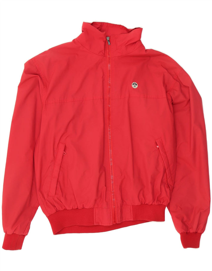 NORTH SAILS Mens Bomber Jacket UK 40 Large Red Polyamide Vintage North Sails and Second-Hand North Sails from Messina Hembry 
