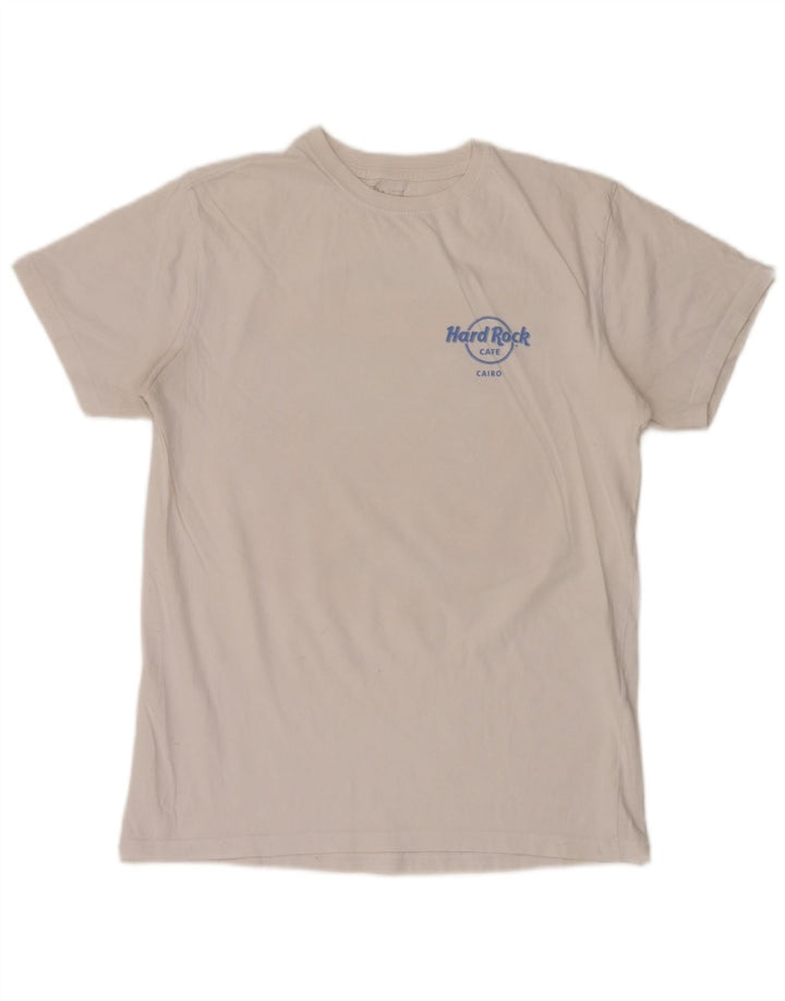 Tricou grafic Cairo pentru bărbați Hard Rock Cafe Top din bumbac alb mediu