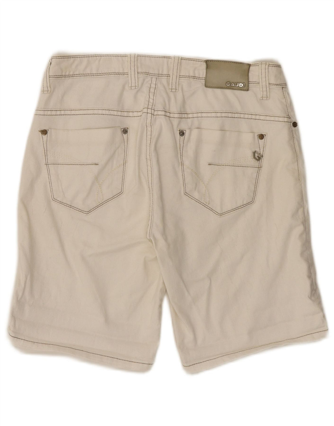 Pantaloni scurți din denim Gaudi pentru femei W28, bumbac alb, mediu