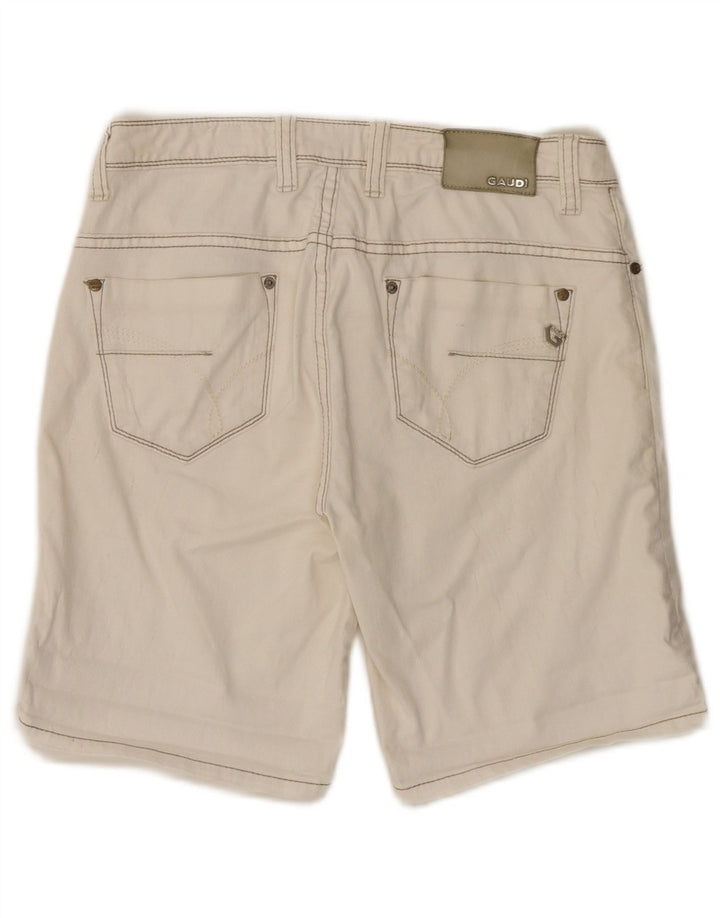 Pantaloni scurți din denim Gaudi pentru femei W28, bumbac alb, mediu