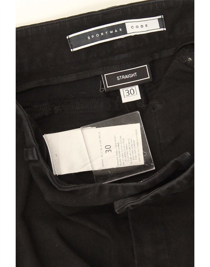 Blugi drepti pentru femei Sportmax W30 L32 bumbac negru