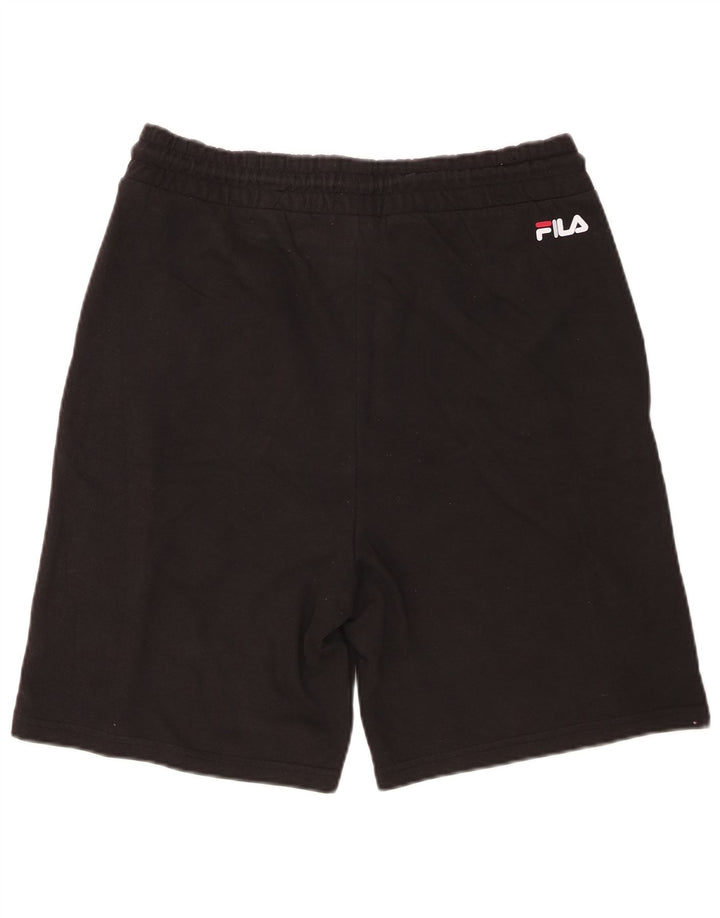 Pantaloni scurți sport Fila pentru bărbați, mari, negru, color block, bumbac
