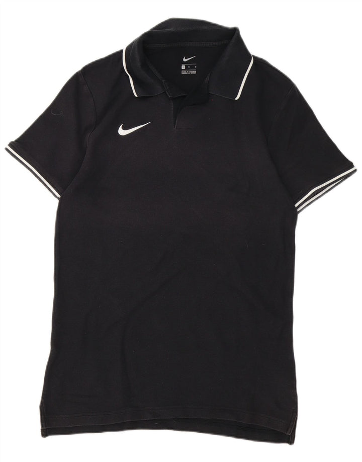 Tricou polo Nike pentru bărbați, bumbac cu dungi negre medii