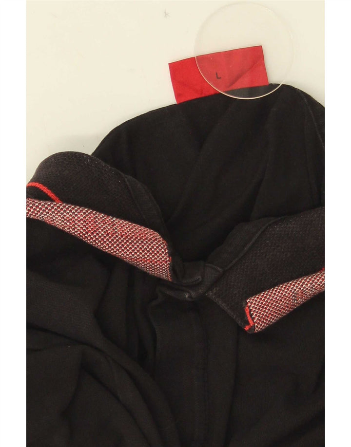 Cămașă polo pentru bărbați Hugo Boss, bumbac cu dungi negre mari