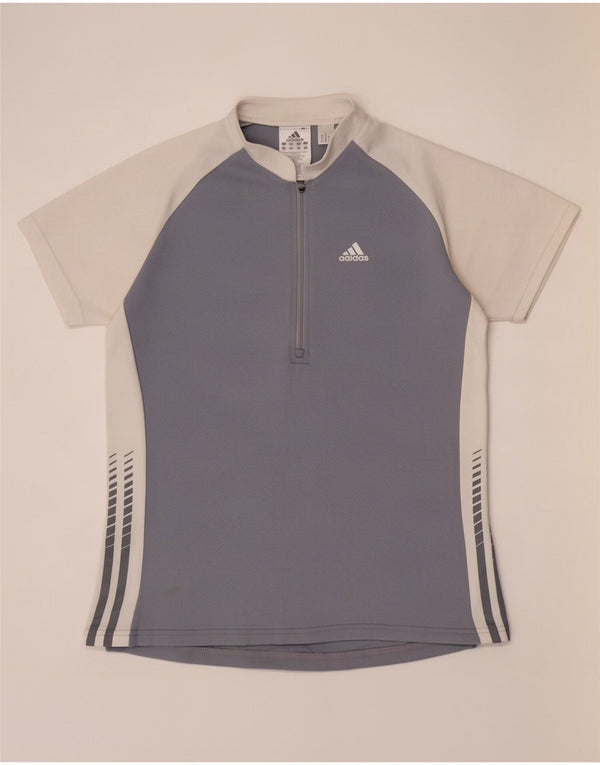 Tricou Adidas pentru femei Top UK 16 mare, gri, poliester color bloc