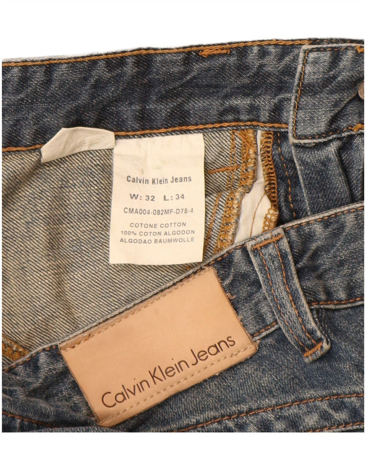 Blugi drepti pentru femei CALVIN KLEIN W32 L34 Bumbac albastru