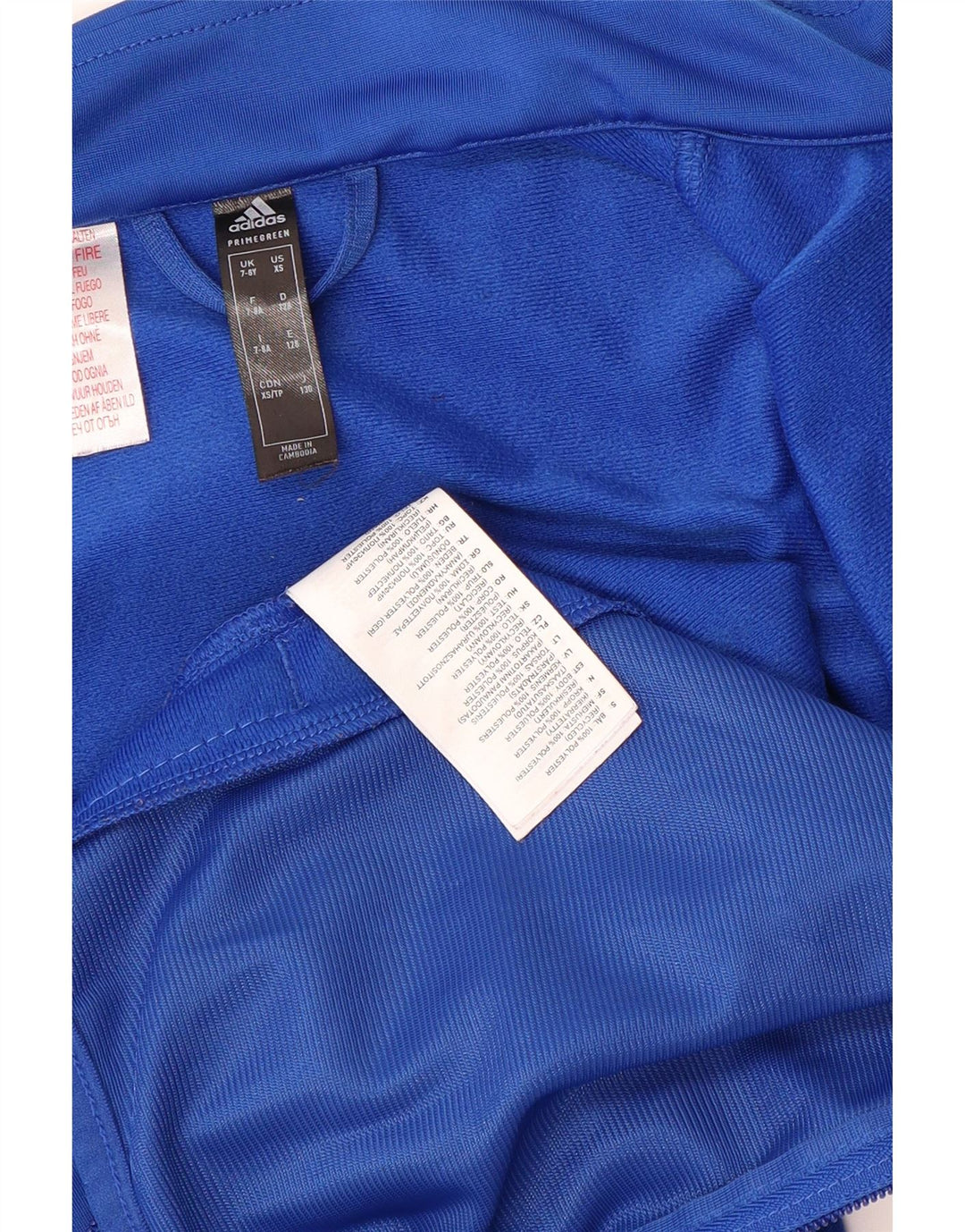 Jachetă de trening ADIDAS Primegreen Graphic pentru băieți, 7-8 ani, albastru