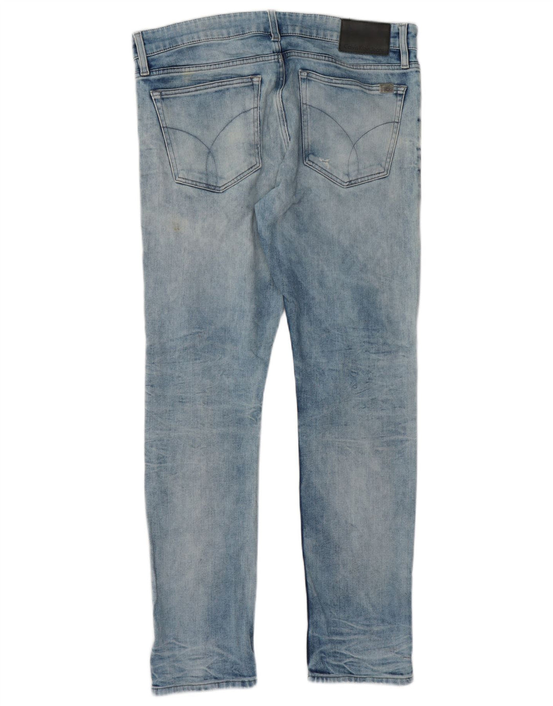 CALVIN KLEIN Blugi skinny distressed pentru bărbați 33 L32 Bumbac albastru