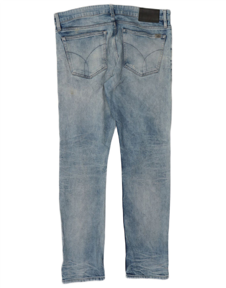 CALVIN KLEIN Blugi skinny distressed pentru bărbați 33 L32 Bumbac albastru