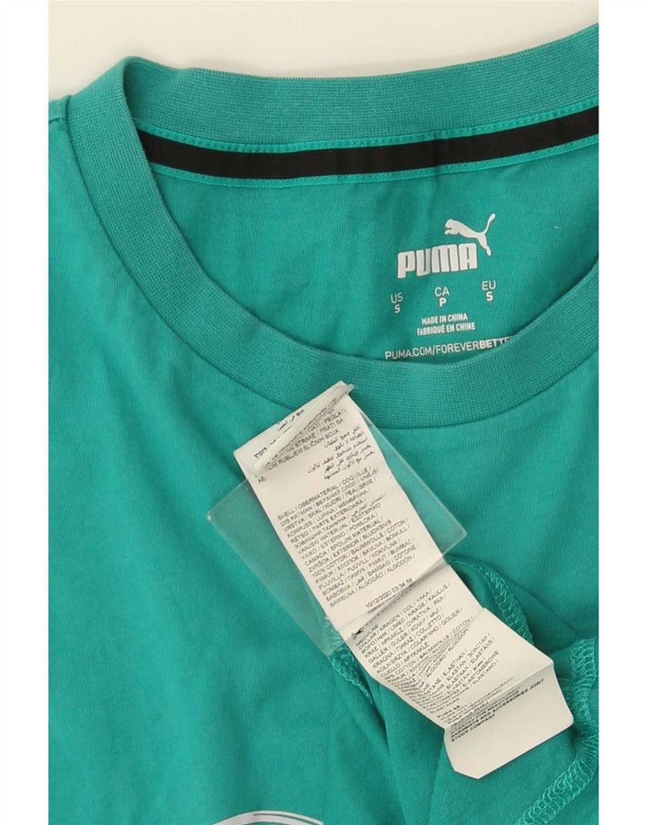 Tricou grafic Puma pentru bărbați Top mic din bumbac turcoaz