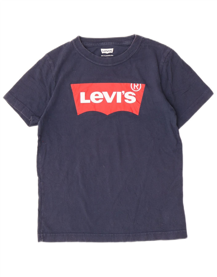 Tricou cu grafică obișnuită pentru băieți Levi's Top 9-10 ani Bumbac bleumarin