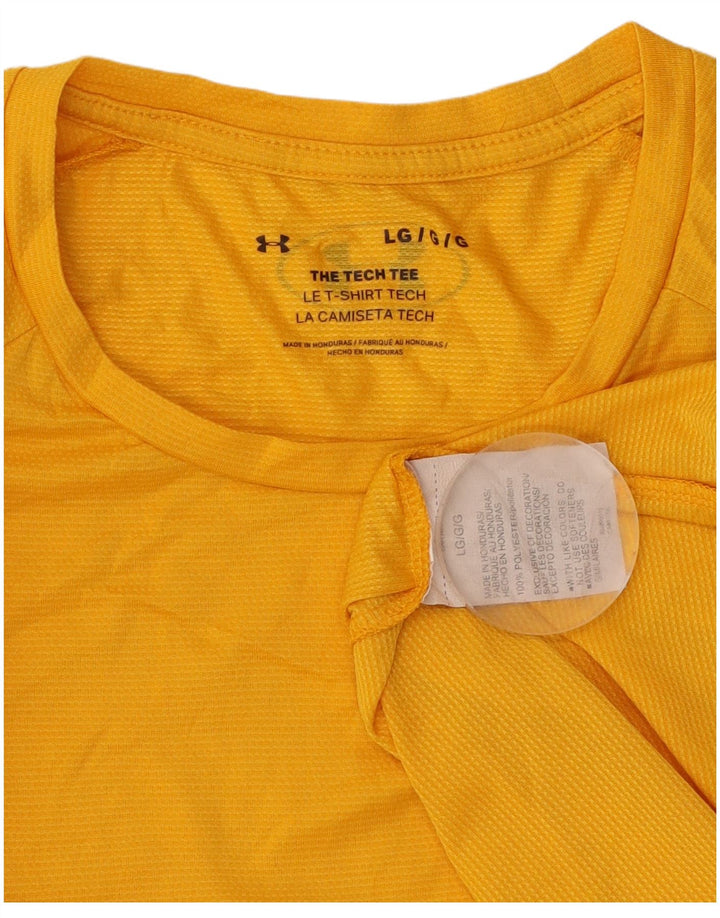 Tricou pentru bărbați UNDER ARMOUR Top mare din poliester galben