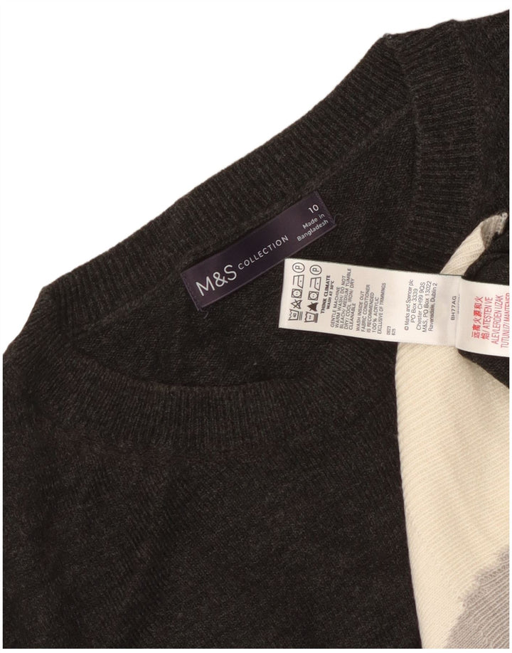 MARKS & SPENCER Pulover pentru damă cu gât de barcă UK 10 Mic Multicolor