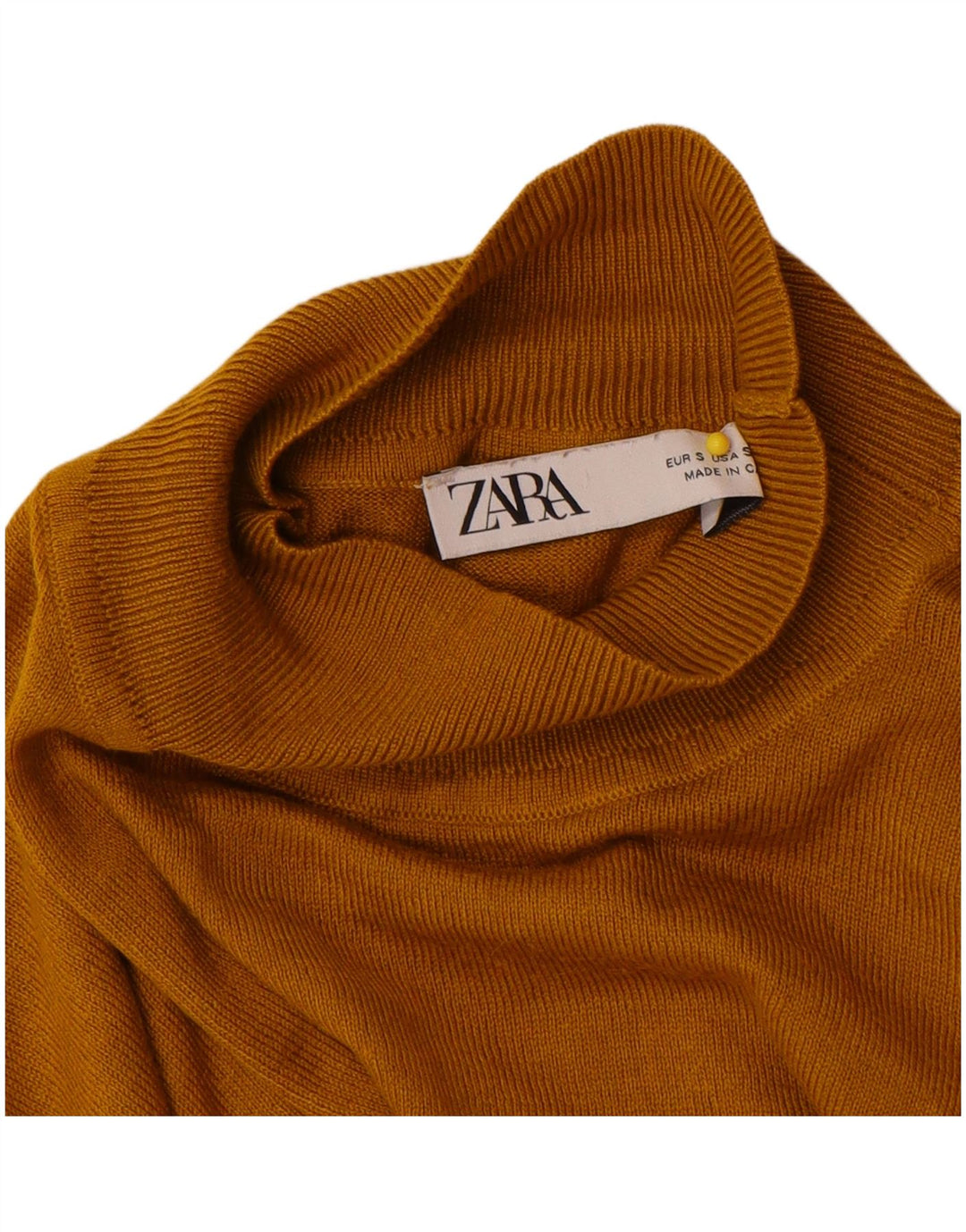 Pulover pentru femei cu gât țestoasă Zara UK 10 Mic Bej