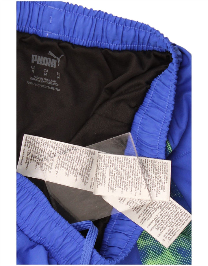Pantaloni scurți sport PUMA pentru bărbați, poliester de camuflaj, albastru mediu