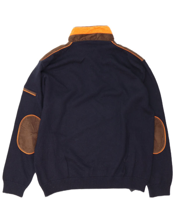 Pulover pentru bărbați Paul & Shark, cu fermoar și gât, 2XL, bleumarin