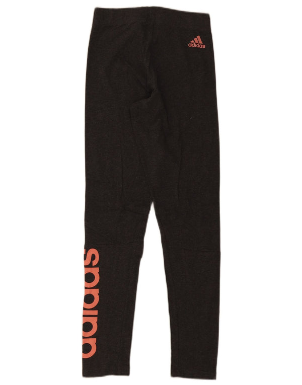 Leggings grafic Adidas pentru femei UK 4 XS gri
