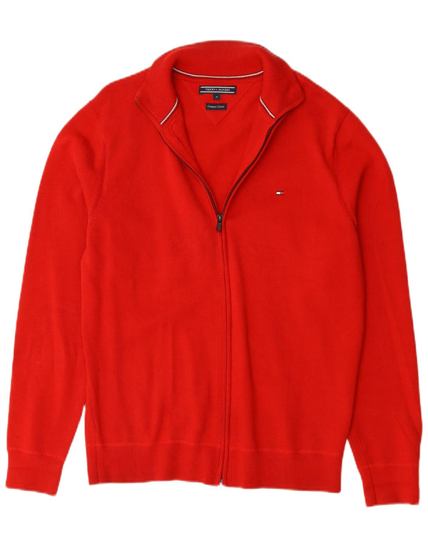 Pulover cardigan pentru bărbați Tommy Hilfiger, bumbac roșu mediu