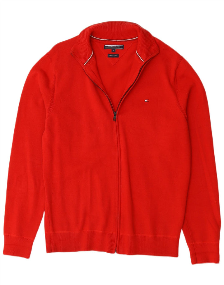 Pulover cardigan pentru bărbați Tommy Hilfiger, bumbac roșu mediu