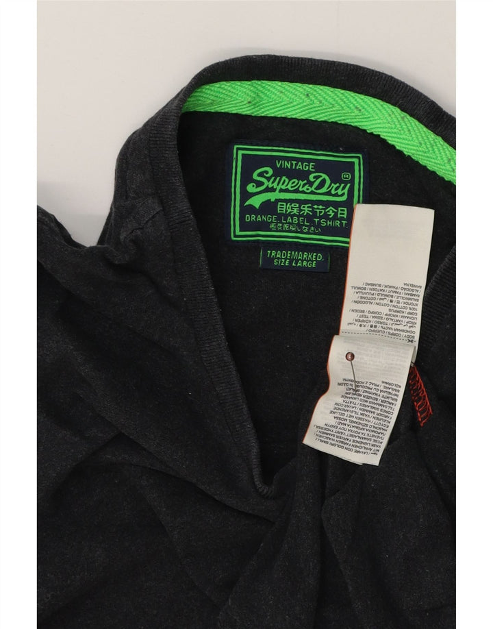 SUPERDRY Tricou dama Top UK 16 mare bumbac gri