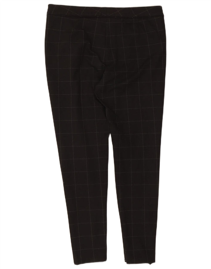 Pantaloni casual subțiri pentru femei Marks & Spencer L34 L29 Black Check