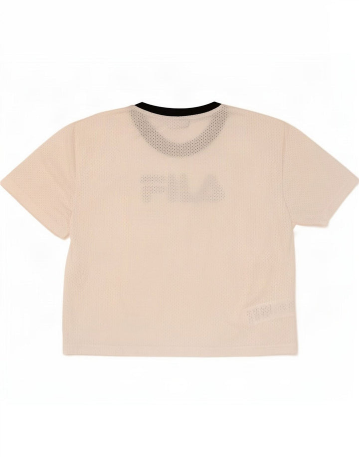 Tricou cu grafic Fila pentru femei Top UK 16 Poliester alb mare
