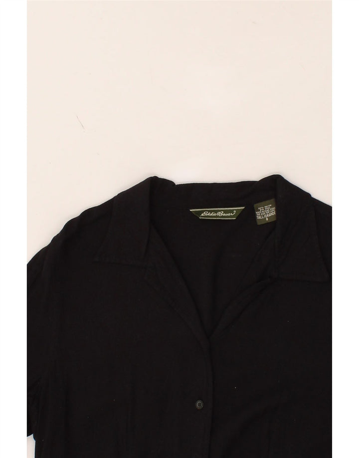 EDDIE BAUER Womens Long Sleeve Shirt Dress US 8 Medium Black Rayon Vintage Eddie Bauer and Second-Hand Eddie Bauer from Messina Hembry 