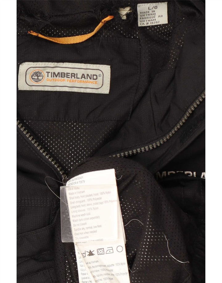 Jachetă de ploaie cu glugă pentru bărbați Timberland UK 40, mare, negru, nailon