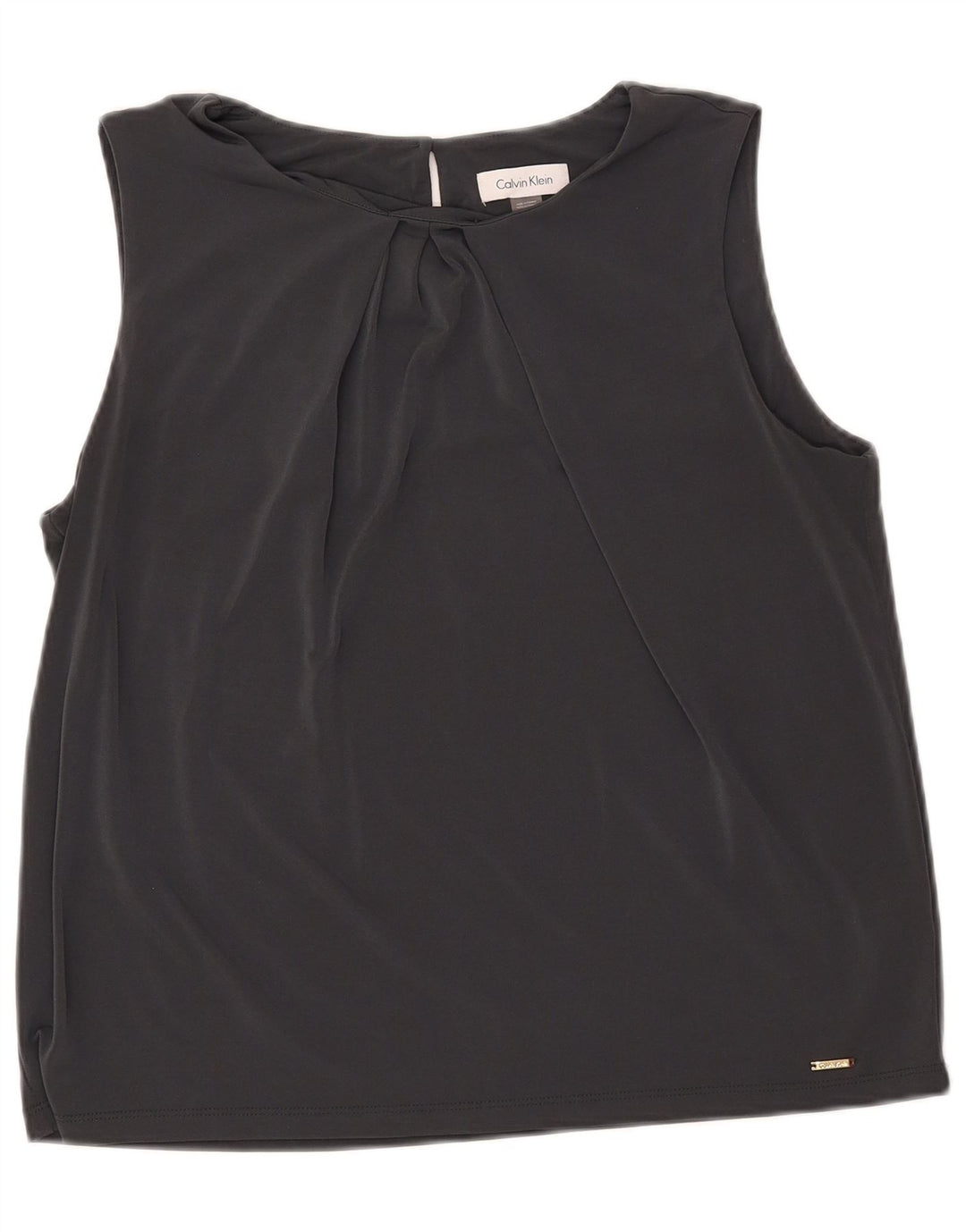 Top bluză fără mâneci pentru femei Calvin Klein UK 18 XL poliester gri