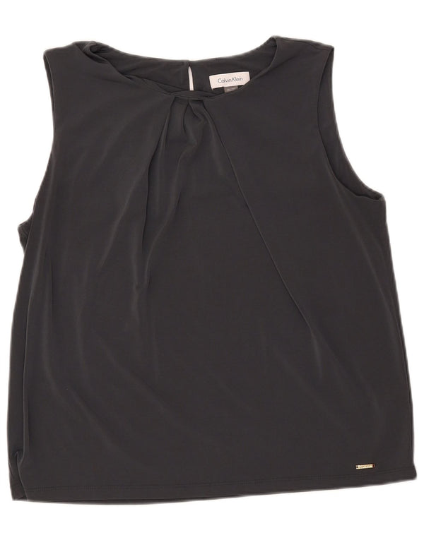 Top bluză fără mâneci pentru femei Calvin Klein UK 18 XL poliester gri
