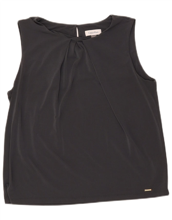 Top bluză fără mâneci pentru femei Calvin Klein UK 18 XL poliester gri