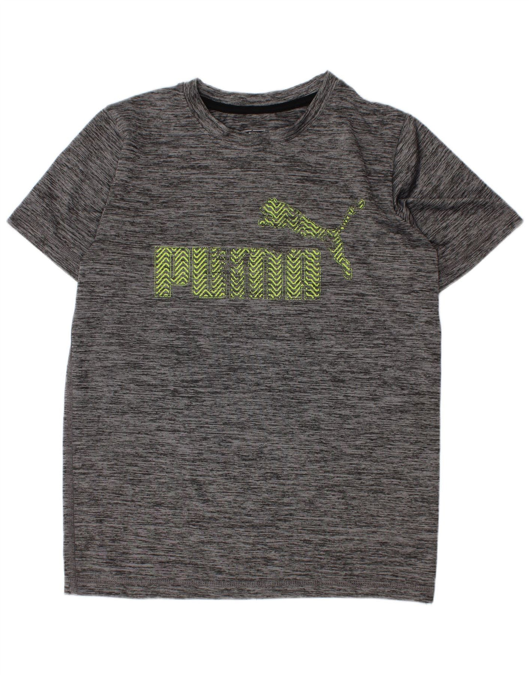 Tricou cu grafic Puma pentru băieți Top 7-8 ani, mic, gri, poliester cu pete