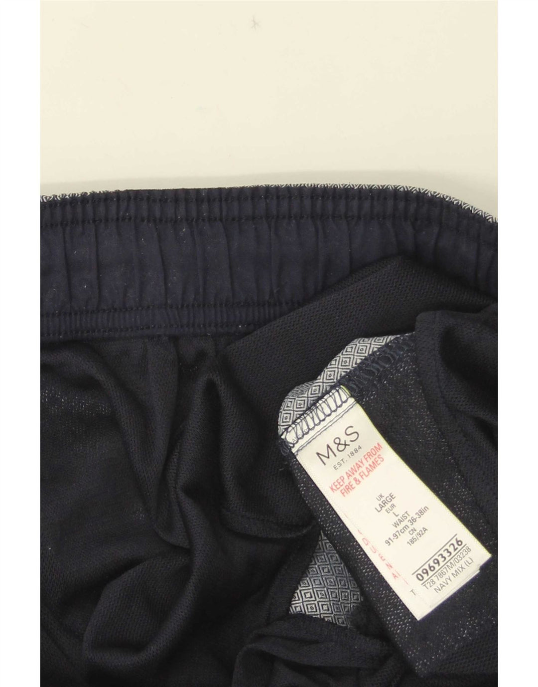 Pantaloni scurți sport pentru bărbați Marks & Spencer, mari, din bumbac geometric, albastru