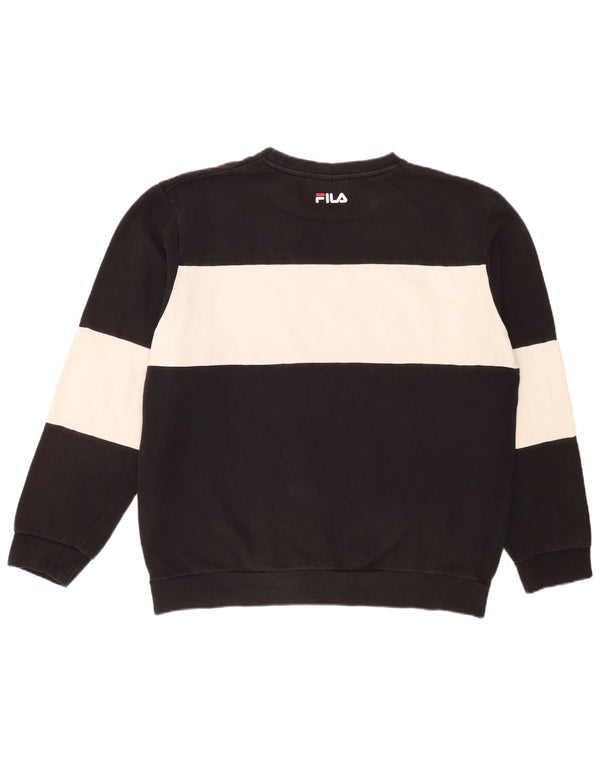 Pulover cu grafică pentru bărbați Fila, 2XL, bumbac color-bloc negru
