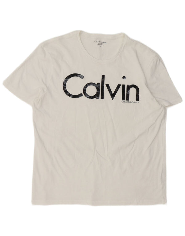 Tricou grafic pentru femei Calvin Klein Jeans Top UK 16 Large White