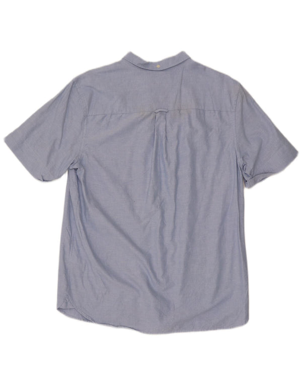 Cămașă cu mânecă scurtă Lyle & Scott pentru bărbați, bumbac albastru mare