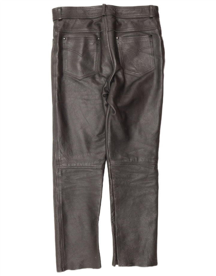 Pantaloni din piele pentru bărbați Heros By Held W32 L30 din piele neagră