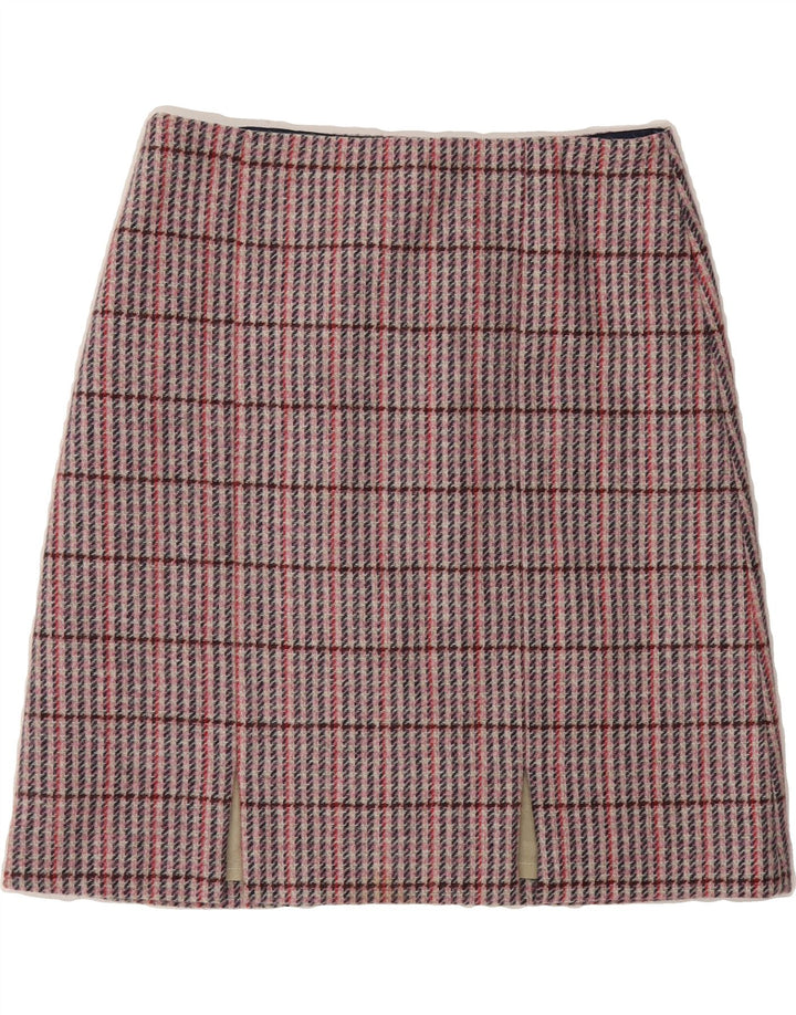 Fustă A-Line BODEN pentru femei UK 10 Small W30 Pink Check Wolân
