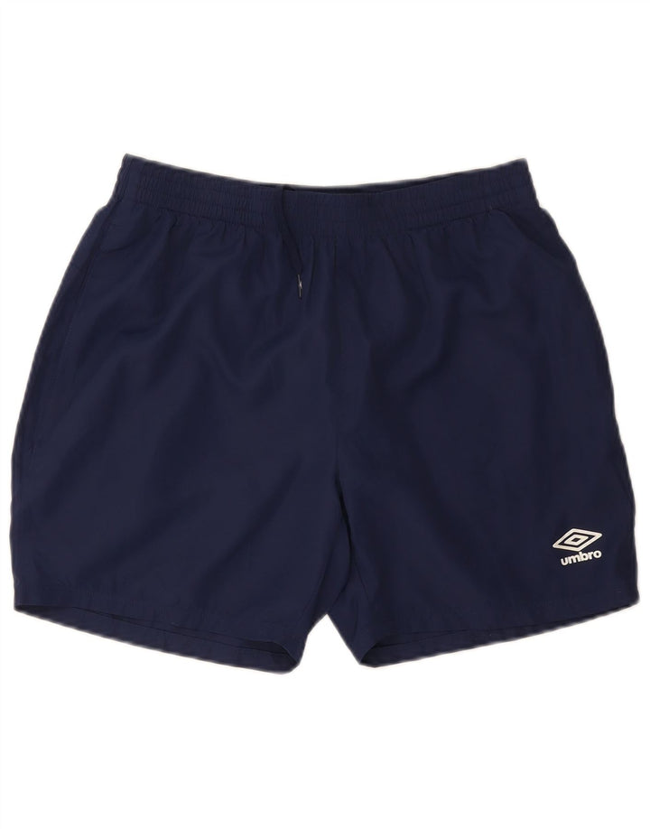 Pantaloni scurți sport Umbro pentru bărbați, poliester, albastru marin mediu