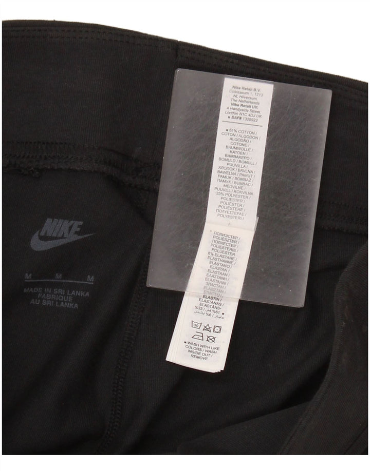 Leggings grafic NIKE pentru femei UK 12, bumbac mediu negru
