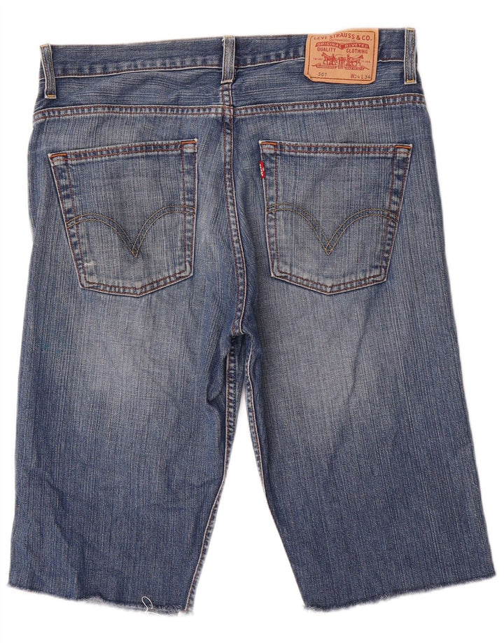 Pantaloni scurți din blugi pentru bărbați LEVI'S 507 W34, bumbac albastru mare