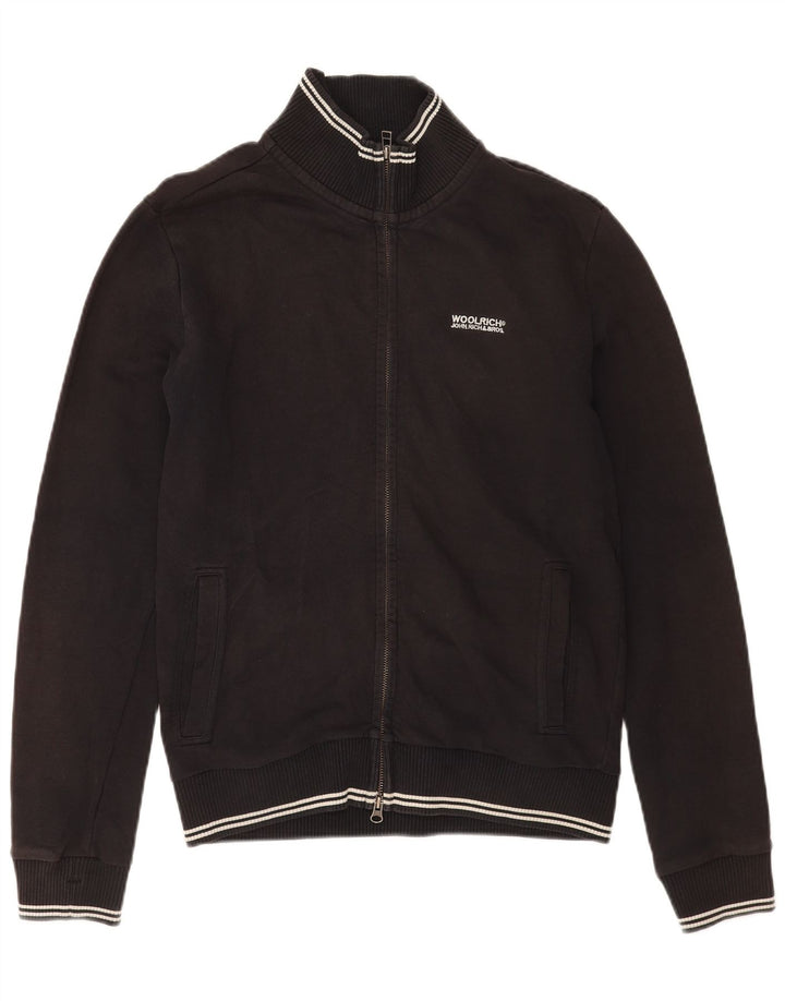 Jachetă de trening pentru bărbați Woolrich, bumbac mediu negru