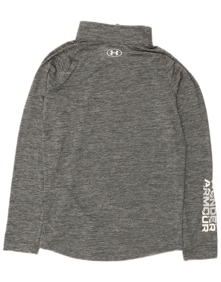 Top de trening Under Armour pentru fete cu pulover grafic 11-12 ani mare, gri