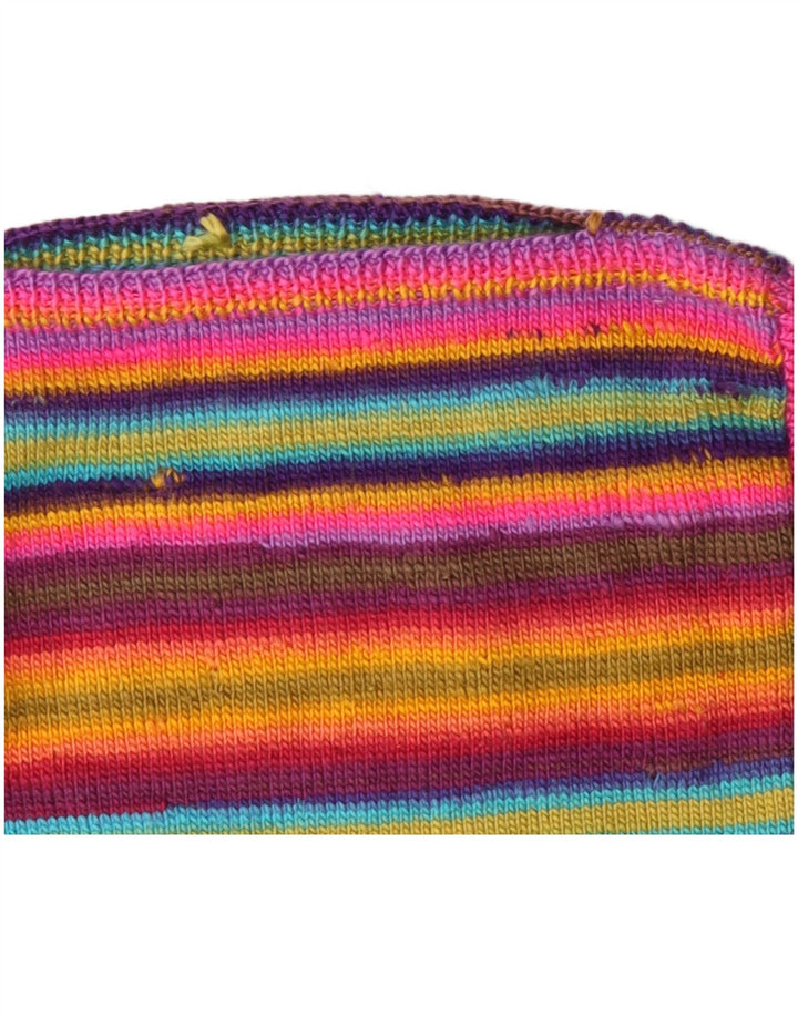 Pulover VINTAGE pentru femei cu gât de barcă UK 12 Medium, multicolore, cu dungi