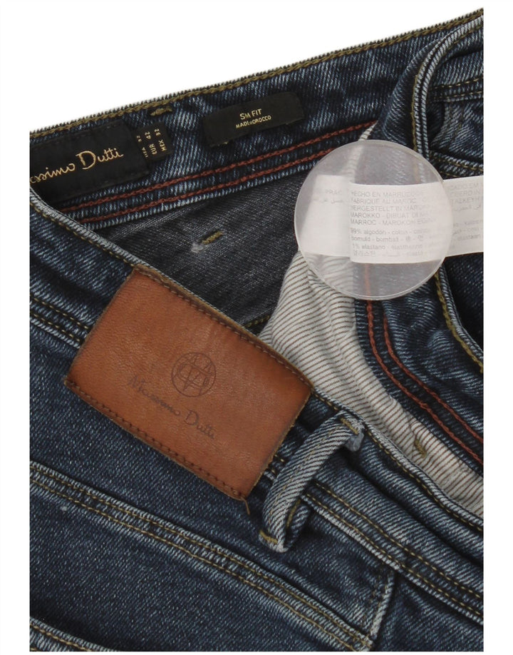 Massimo Dutti Blugi pentru bărbați slim EU 42 Large W32 L31 Blue Bumbac